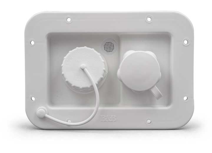 B&B Molders CITY/GRAVITY DISH, PLASTIC CHECK VALVE, POLAR WHITE