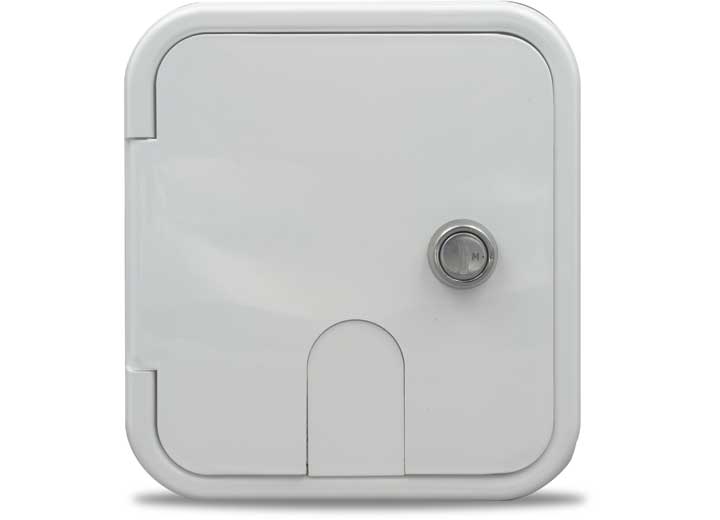 B&B Molders CITY WATER HATCH W/BRASS CHECK VALVE, KEY, POLAR WHITE