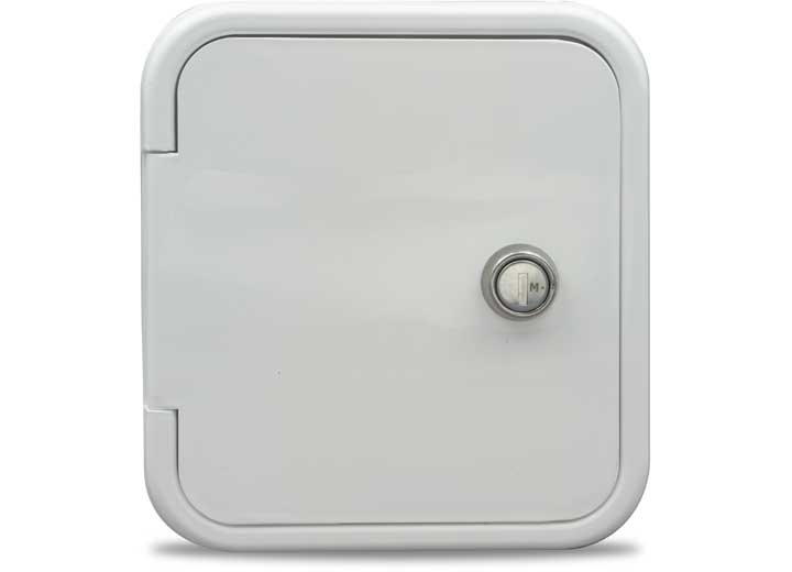 B&B Molders GRAVITY WATER HATCH, KEY LOCK, POLAR WHITE