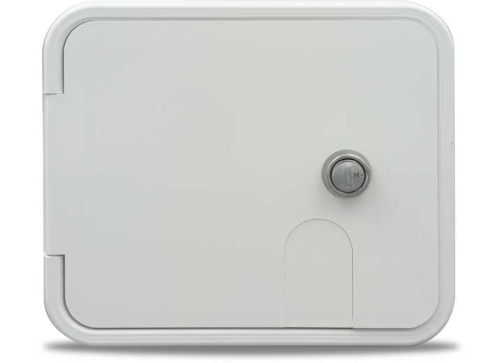 B&B Molders CITY/GRAVITY WATER CENTER W/PLASTIC CHECK VALVE, KEY LOCK, POLAR WHITE