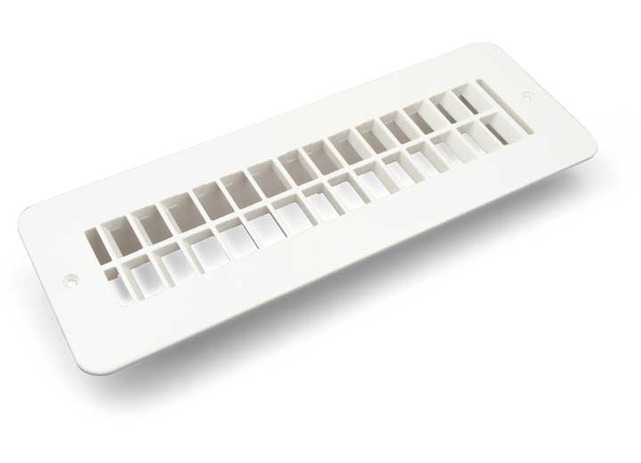 B&B Molders FLOOR REGISTER, 2X10, NO DAMPER, POLAR WHITE