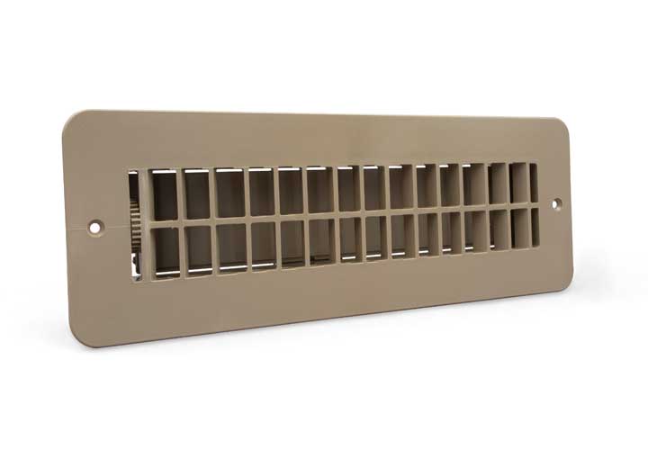 B&B Molders FLOOR REGISTER, 2X10, W/DAMPER, TAN