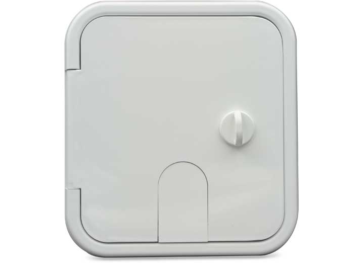 B&B Molders SMALL 30/50 AMP ELECTRIC CABLE HATCH, THUMB LOCK, POLAR WHITE