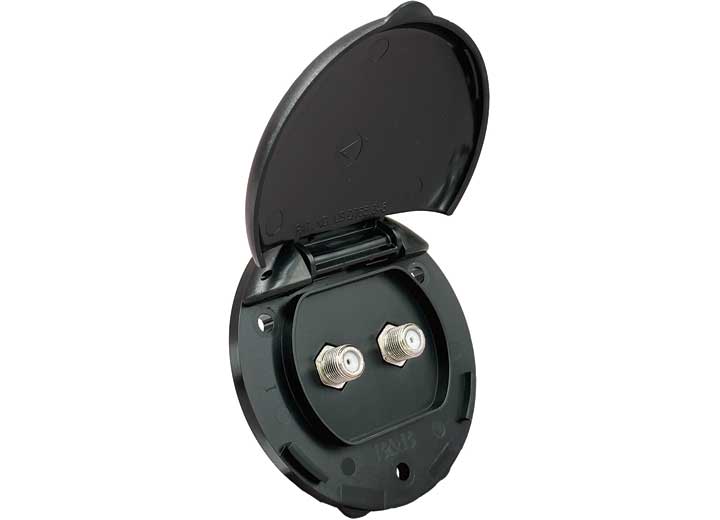B&B Molders COMPACT ENCLOSURE, DUAL CABLE, BLACK