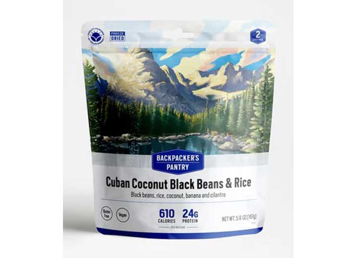 Backpacker's Pantry CUBAN COCONUT BLACK BEANS & RICE, 2-SERVE (6 POUCHES)