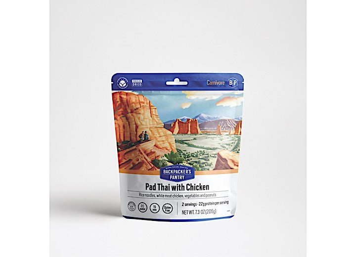 Backpacker's Pantry PAD THAI W/CHICKEN, 2-SERVE, GLUTEN FREE (6 POUCHES)