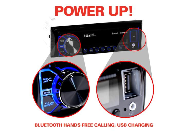 BOSS AUDIO BV6658B CAR STEREO DVD PLAYER SINGLE DIN, BLUETOOTH AUDIO