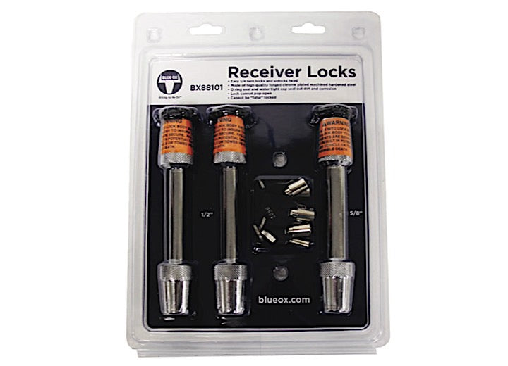 Blue Ox RECEIVER LOCK KIT, (2) 1/2", (1) 5/8"