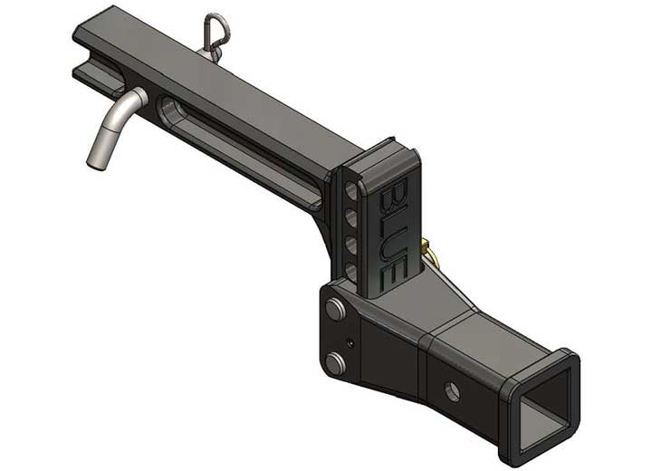 Blue Ox ADJUSTABLE RISE/DROP RECEIVER, 2IN SHANK, 2IN RECEIVER, 4IN DROP/RISE, 10,000LBS