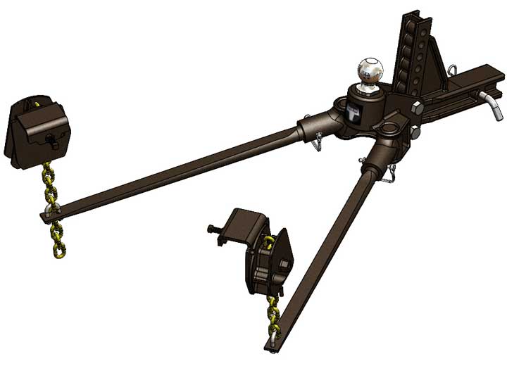 Blue Ox SWAYPRO WD HITCH, 1,500LB TONGUE WEIGHT CAPACITY, CLAMP-ON LATCHES, 2-1/2IN RECEIVER