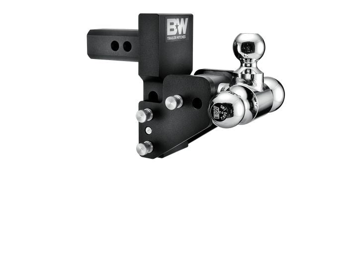 B & W Trailer Hitches BLACK TOW & STOW FOR GM MULTI-PRO TAILGATE 2IN HITCH 2 1/2IN DROP/3 1/2IN RISE TRI BALL