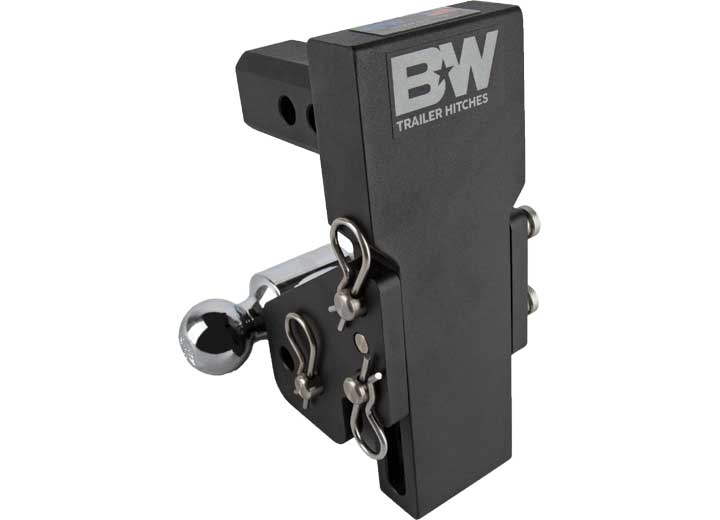 B & W Trailer Hitches BLACK TOW & STOW 2IN SHANK 5IN DROP/6IN RISE 2IN&2 5/16IN DUAL BALL ADJUSTABLE MOUNT