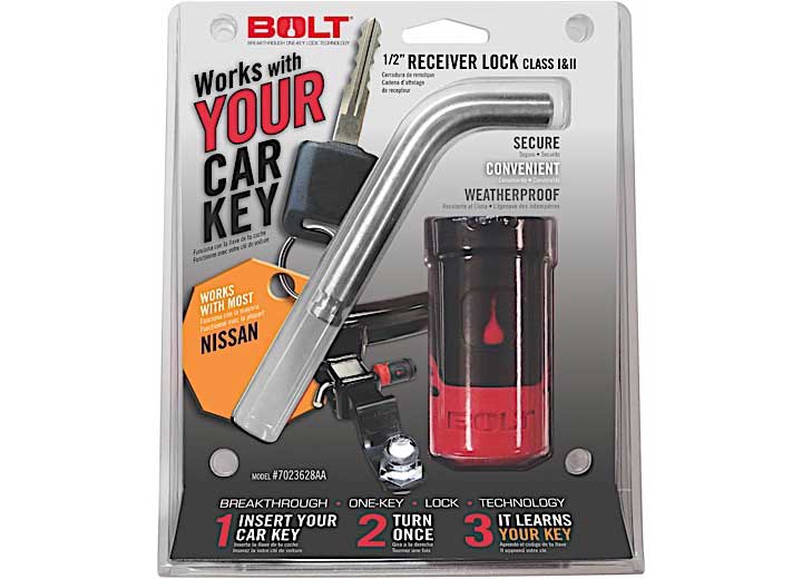 Bolt Lock (CLAMSHELL)NISSAN VEHICLES 1/2IN CLS I/II RECEIVER LOCK