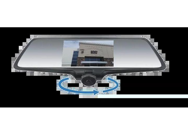 Boyo/Vision Tech REAR-VIEW MIRROR W/5IN HD MONITOR, 360-DEGREE CAMERA AND BUILT-IN 2CH DVR RECORDING