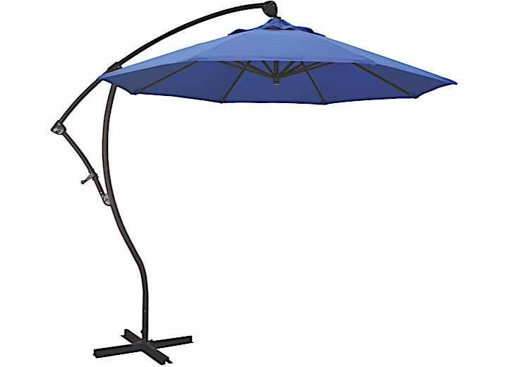 California Umbrella Bayside Series 9 ft. Cantilever Patio Umbrella - Royal Blue Olefin / Bronze