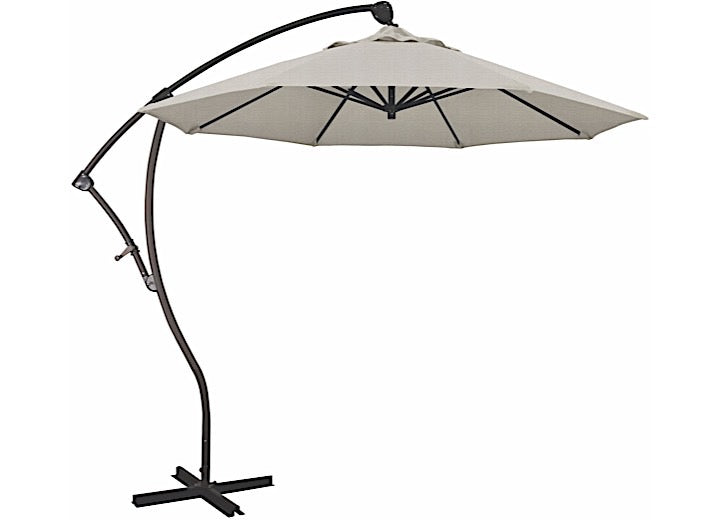 California Umbrella Bayside Series 9 ft. Cantilever Patio Umbrella - Woven Granite Olefin / Bronze