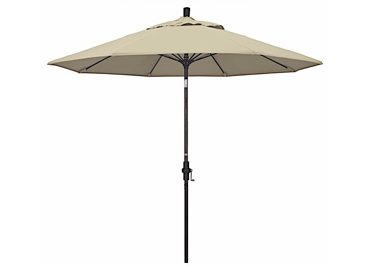 California Umbrella Sun Master Series 9 ft. Patio Umbrella - Antique Beige Sunbrella / Bronze