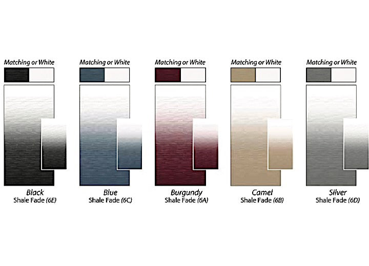 Carefree of Colorado RV AWNING VINYL FABRIC 16FT 2IN, CAMEL SHALE FADE, WHT WEATHERGUARD