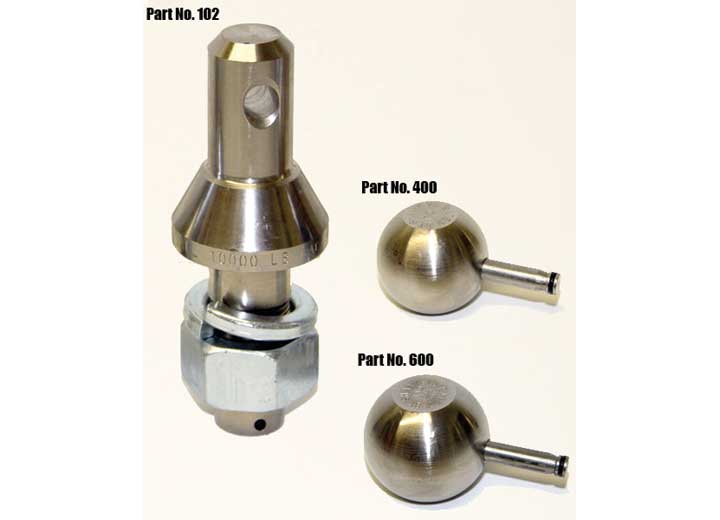 Convert-A-Ball Nickel-Plated Hitch Balls & Shank Set with 1" Regular Shank & 2" & 2-5/16" Balls