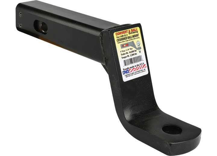 Convert-A-Ball Cushioned Ball Mount for 2" Receivers - 4" Drop