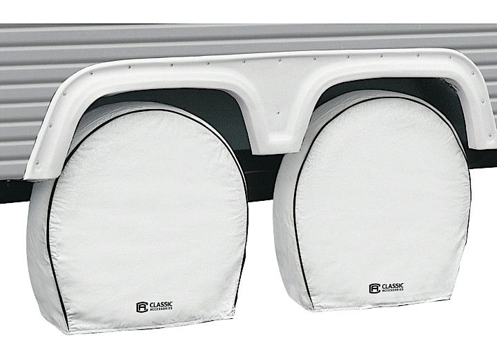 Classic Accessories DLX RV WHEEL COVER SET SNOWHT - MDL 4 - 2CS