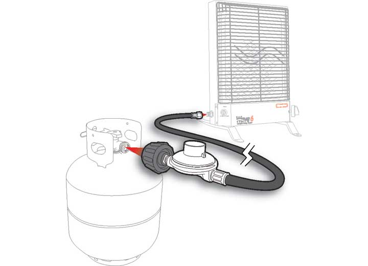 CAMCO 6FT LOW PRESSURE REG & HOSE