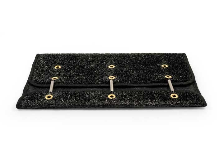 Camco Premium Wrap Around RV Step Artificial Turf Rug - 20" Wide Black