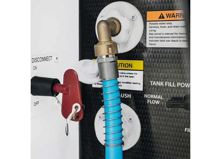 Camco 90-Degree Hose Elbow with Swiveling Easy Grip Connector