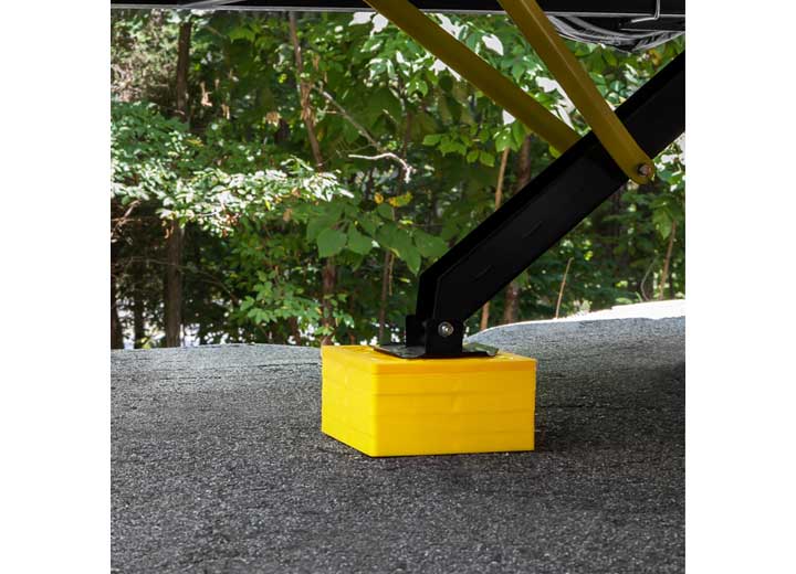 Camco FasTen Leveling Blocks (10-Pack) with T-Handle – 2x2, Yellow