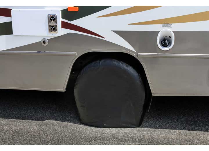 Camco COVER,WHEEL&TIRE PROTECTORS 24-26IN,BLACK VINYL, SET OF 2