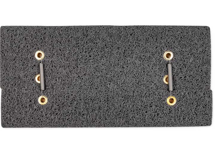 Camco LIFE IS BETTER AT THE CAMPSITE-STEP RUG, PVC SCRUB, 17.5IN X 18IN GRAY, WELCOME HOME