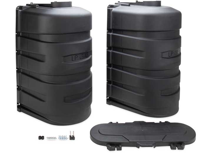 Camco PROPANE TANK COVER, DOUBLE 30LB, BLACK