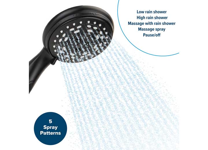 Camco SHOWER HEAD KIT-BLACK (E)