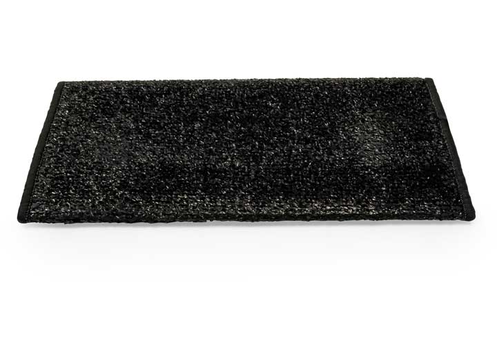 Camco Premium Wrap Around RV Step Artificial Turf Rug - 18" Wide Black