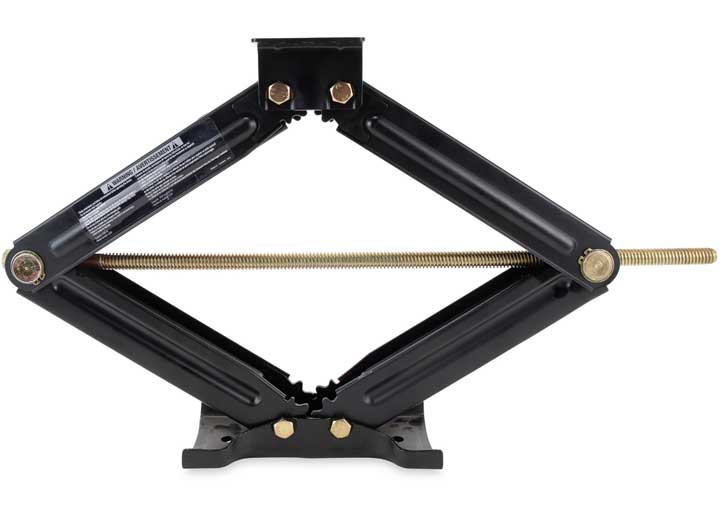 Camco EAZ-Lift Heavy Duty 24” Leveling Scissor Jack (2-Pack) with Drill Adapter – 5000 lb. Capacity