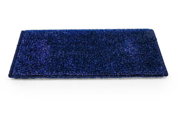 Camco Premium Wrap Around RV Step Artificial Turf Rug - 18" Wide Blue