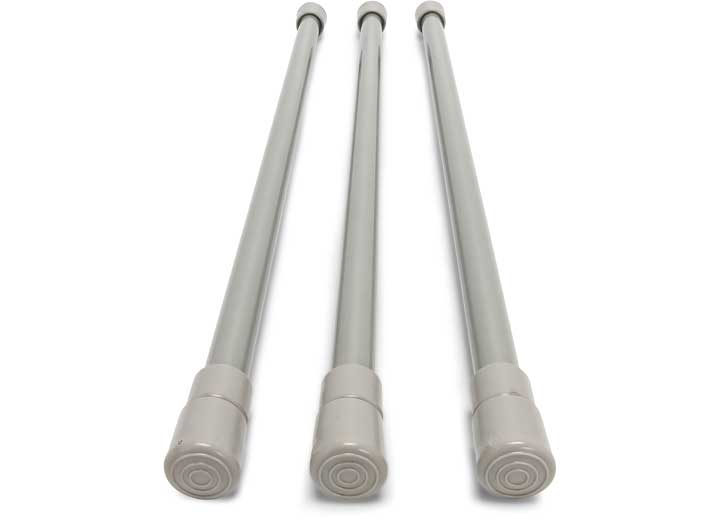 Camco Refrigerator Bar (3-Pack) – Extends 16" to 28", Gray