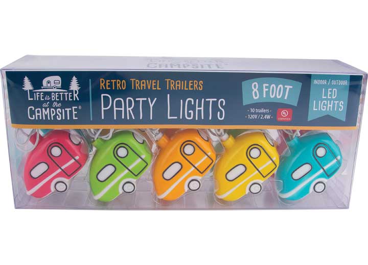 Camco LIBATC - LED PARTY LIGHTS - RETRO TRAVEL TRAILER