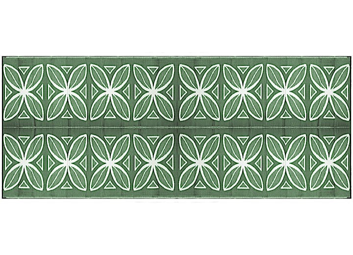 Camco Open Air Reversible Outdoor Mat - 8' x 20' Green Botanical