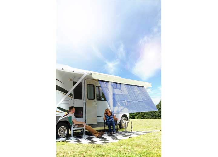 Camco RV AWNING SHADE KIT, 54INX 180IN, BLUE, BILINGUAL