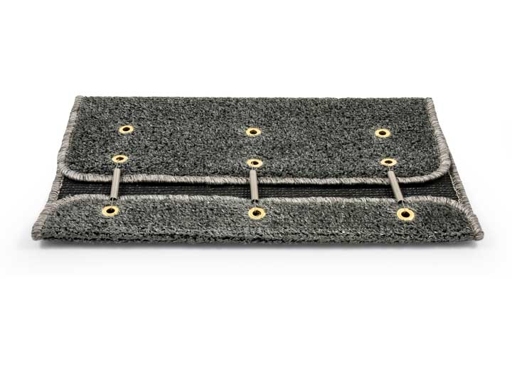 Camco Premium Wrap Around RV Step Artificial Turf Rug - 20" Wide Gray