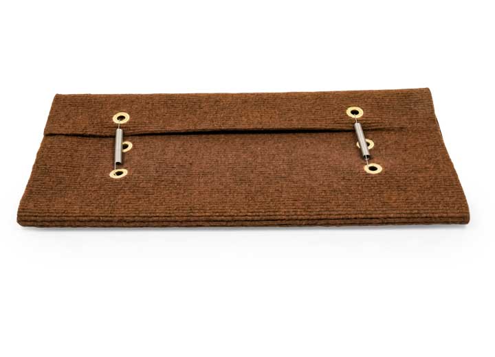 Camco Premium Wrap Around RV Step Single Rib Rug - 18" Wide Brown