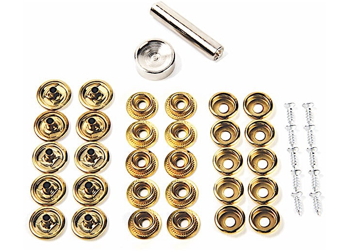 CAMCO SNAP FASTENER KIT, 10 PACK WITH FLARING TOOL