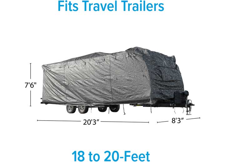 Camco PATTERNED RV COVER, TRAVEL TRAILER, 18FT-20FT