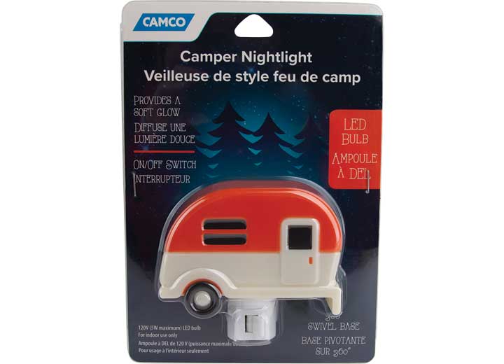 Camco RETRO RV NIGHTLIGHT, ORANGE, E/F