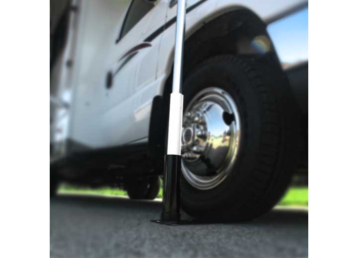 Camco 16' Fiberglass Flagpole with Car-Foot Holder, Residential Mount, & American Flag