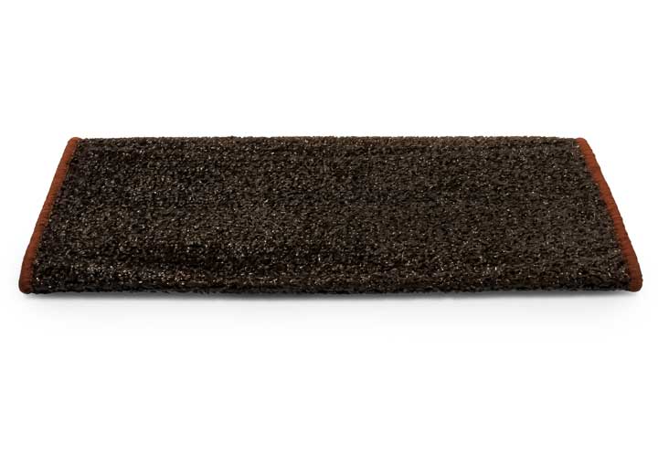 Camco Premium Wrap Around RV Step Artificial Turf Radius Rug - 22" Wide Brown