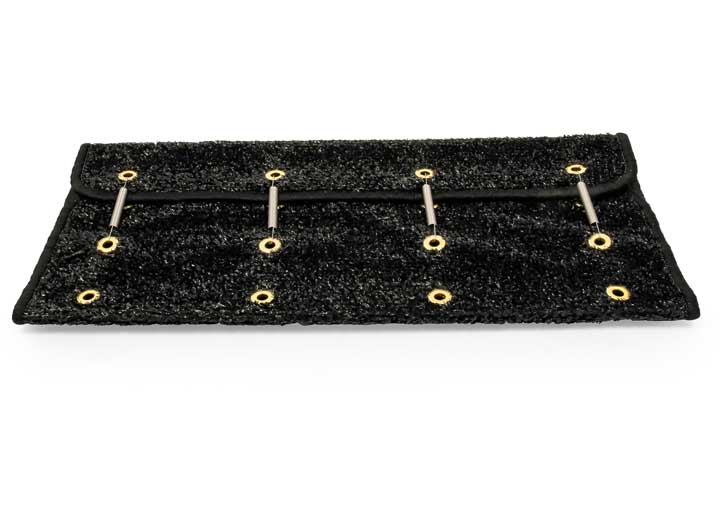 Camco Premium Wrap Around RV Step Artificial Turf Rug - 23" Wide Black