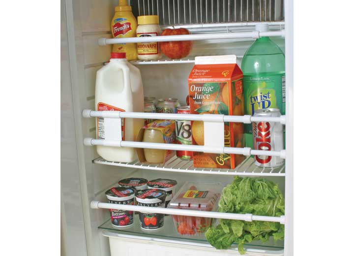Camco Refrigerator Bar (3-Pack) – Extends 16" to 28", White