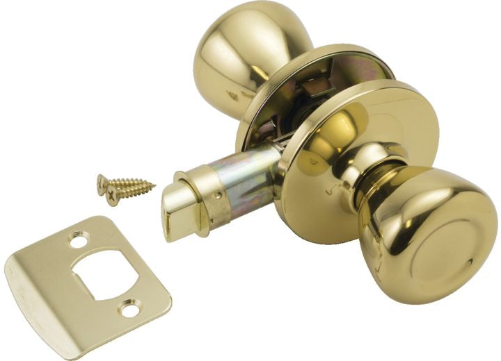 Creative Products Group LOCKSET, KNOB, C2 PASSAGE, BRASS